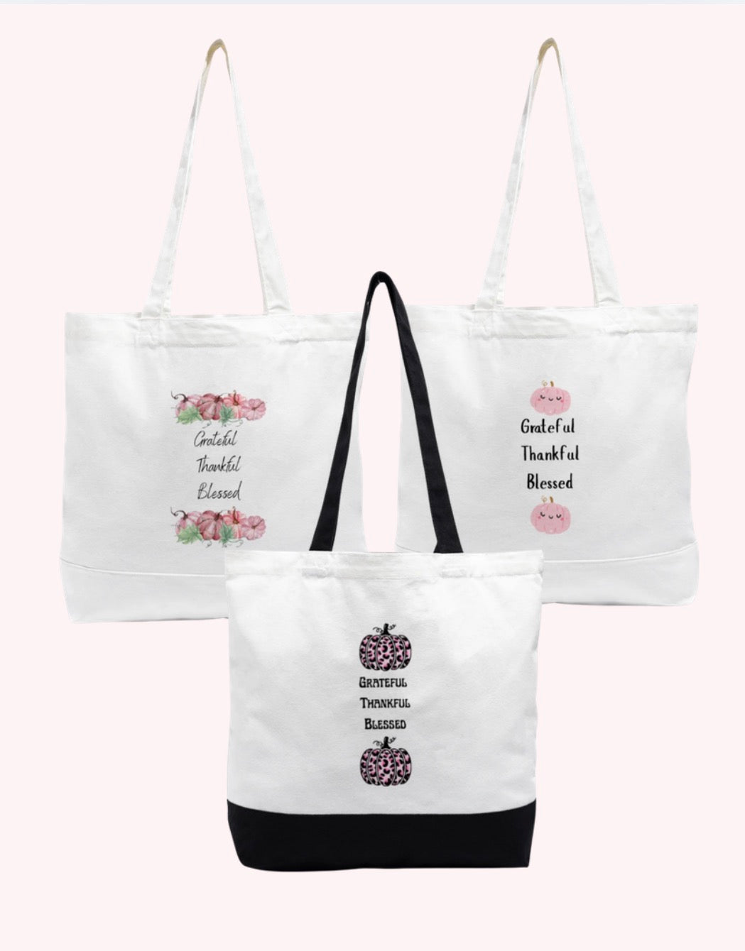 Tote-ally Grateful, Thankful, Blessed Bags💖🍁